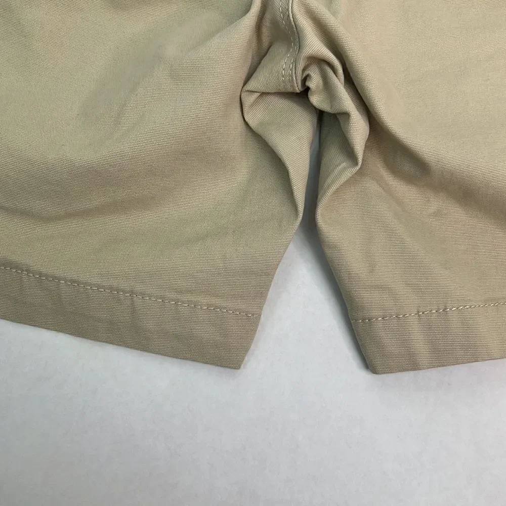 Saint John’s Bay tan elastic waist shorts size 42 NWT